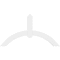 Ekena Millwork Archdale Architectural Grade PVC Gable Bracket, 48"W x 26"H x 2"D x 4"F, 13/12 Pitch GBP048X26X0204ARC00 - alternate 2